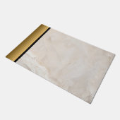 Elegant Modern Chic Cream Goud Marmer Patroon Deurmat (Schuin)