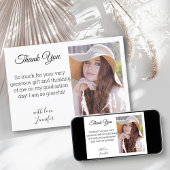 Elegant modern chic dank u afstuderen foto kaart