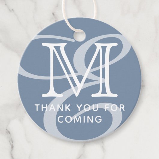 Elegant modern Chic Double Monogram Dank u Bedankjes Labels (Voorkant)