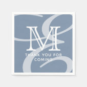Elegant modern Chic Double Monogram Dank u Servet (Voorkant)