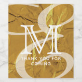 Elegant modern Chic Double Monogram Gold Hartelijk Wijn Etiket (Enkel label)