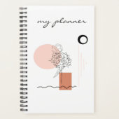 Elegant Modern Chic Eenvoudig Abstract Geometrisch Planner (Voorkant)