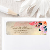 Elegant Modern Chic Flowers Feather Etiket (Insitu)