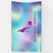 Elegant modern Chic Flowers High Holographic Spandoek (Verticaal)