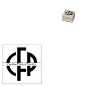 Elegant modern Chic Geometric Monogram Initialen Rubberstempel (Gestempeld)