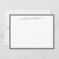 Elegant modern Chic Girly Classic Dark Grey Script