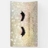 Elegant Modern Chic Glamoureuze Bokeh Faux Lashes Spandoek (Verticaal)