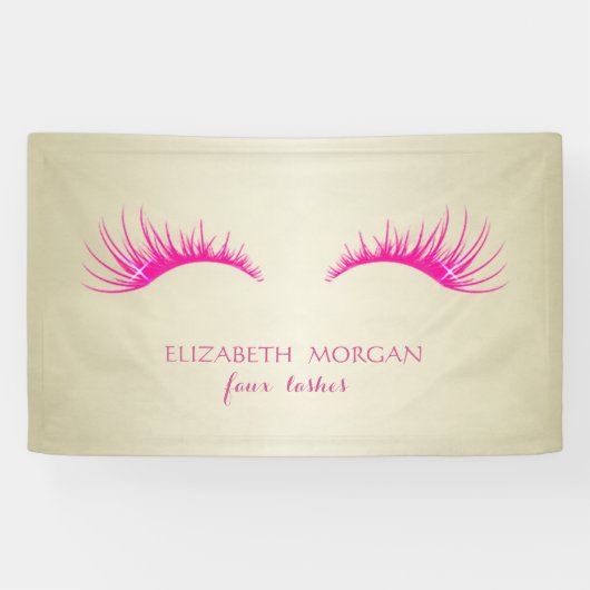 Elegant modern Chic Glamoureuze, Faux Lashes Spandoek (Horizontaal)