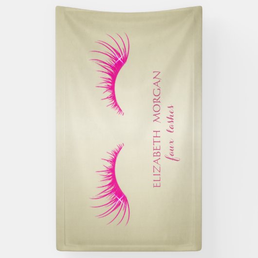 Elegant modern Chic Glamoureuze, Faux Lashes Spandoek (Verticaal)