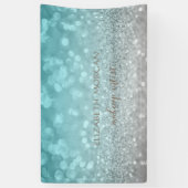 Elegant modern Chic Glamoureuze Glittery Bokeh Spandoek (Verticaal)