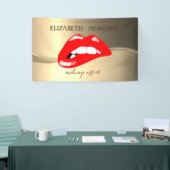 Elegant modern Chic Glamoureuze, luchtig, rood Lip Spandoek (Beurs)