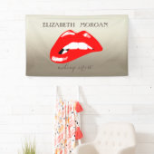 Elegant modern Chic Glamoureuze, luchtig, rood Lip Spandoek (Insitu)