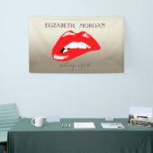 Elegant modern Chic Glamoureuze, luchtig, rood Lip Spandoek (Beurs)