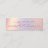 Elegant Modern Chic Glitter Lashes, Makeup Mini Visitekaartje (Achterkant)