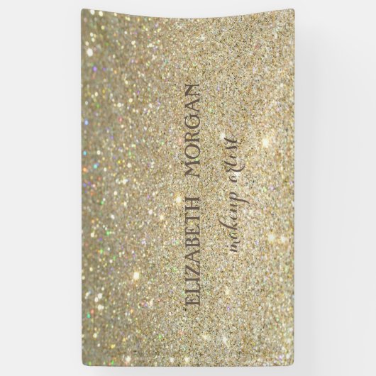 Elegant Modern Chic Glittery Bokeh Spandoek (Verticaal)