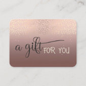 Elegant Modern Chic Gold Confetti Kortingskaartje (Voorkant)