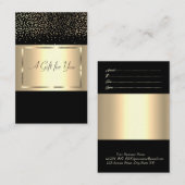 Elegant modern Chic Gold Lijst, Confetti Kortingskaartje (Voorkant / Achterkant)