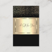 Elegant modern Chic Gold Lijst, Confetti Kortingskaartje (Voorkant)