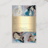 Elegant modern Chic Gold Lijst, Confetti, marmer Kortingskaartje (Achterkant)