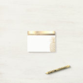 Elegant modern Chic Gold Pineapple - op maat gemaa Post-it® Notes (Op bureau)