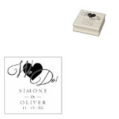 Elegant modern Chic Heart we citeren bruiloft Rubberstempel (Gestempeld)