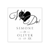 Elegant modern Chic Heart we citeren bruiloft Rubberstempel (Afrduk)