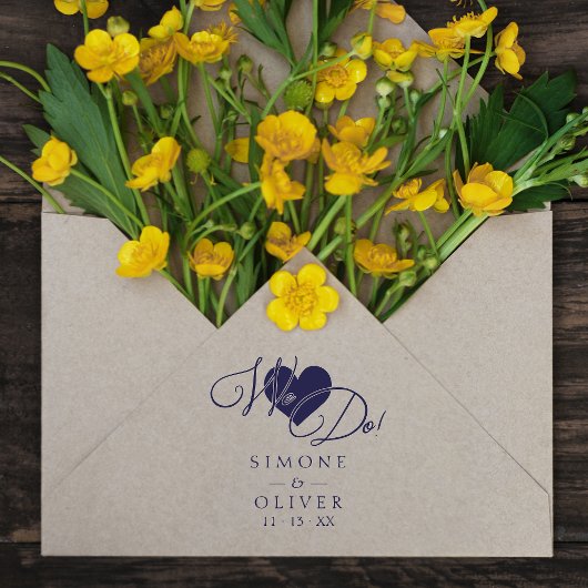 Elegant modern Chic Heart we citeren bruiloft Rubberstempel