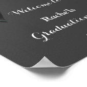 Elegant modern chic lint Afstuderen Poster (Hoek)