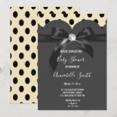 Elegant modern chic lint Baby shower Kaart (Voorkant / Achterkant)