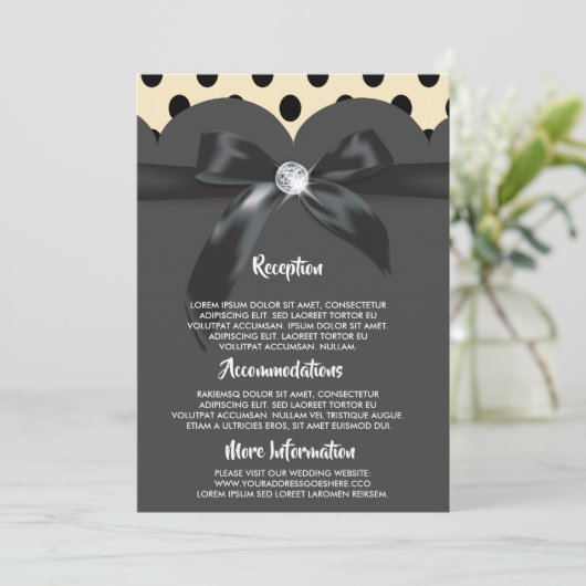 Elegant modern chic lint bruiloft programma (Staand voorkant)