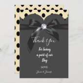 Elegant modern chic lint dank u kaart (Voorkant / Achterkant)