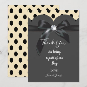 Elegant modern chic lint dank u kaart