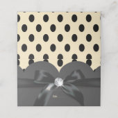 Elegant modern chic lint Place Card Plaatskaartje (Buitenkant ongevouwen)