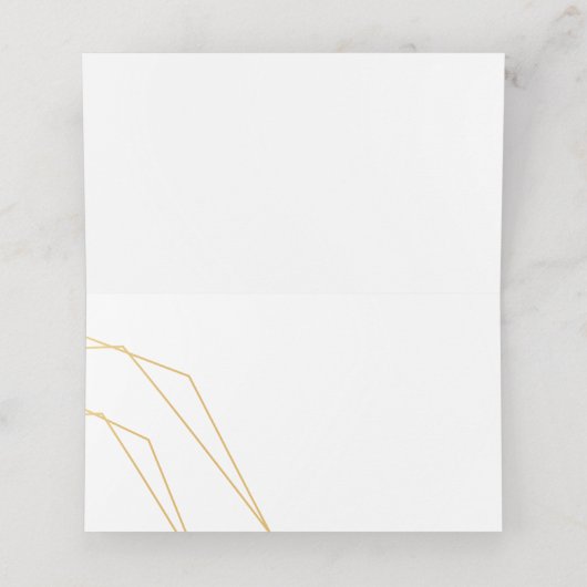 Elegant modern chic lint Place Card Plaatskaartje (Binnenkant ongevouwen)