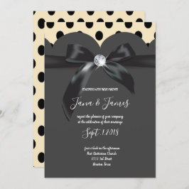 Elegant modern chic lint trouwkaart kaart