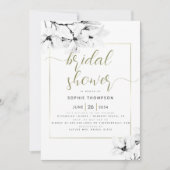 Elegant modern Chic Magnolia Floral Vrijgezellenfe Kaart (Voorkant)