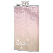 Elegant modern chic ombre roos gold glitter marmer heupfles (Links)