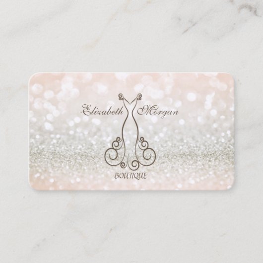 Elegant modern Chic Profional Glittery, Dress Visitekaartje (Voorkant)