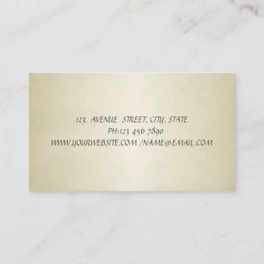 Elegant modern Chic Profional Glittery Visitekaartje (Achterkant)