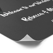 Elegant modern chic ribbon Welkom Poster (Hoek)