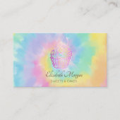 Elegant Modern, Chic Roos Gold Cupcake Tie Dye Visitekaartje (Voorkant)