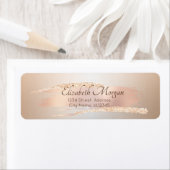 Elegant Modern,Chic Rose Gold Brush Stroke Etiket (Insitu)