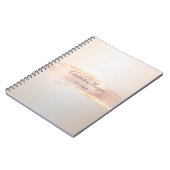 Elegant Modern,Chic Rose Gold Brush Stroke Notitieboek (Linkerzijde)