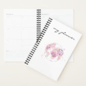 Elegant modern Chic roze Waterverf Wereldbol Planner (Display)