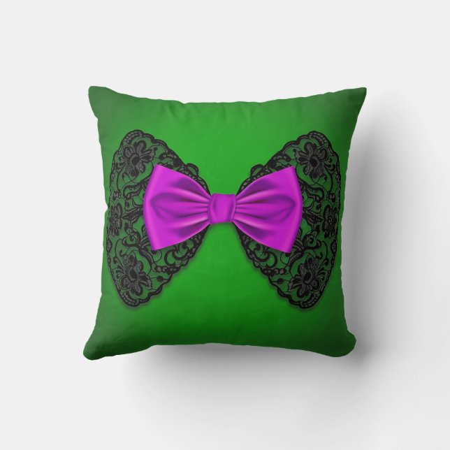 Elegant Modern Chic Schattige Stijlvol Trendy Bow  Kussen (Achterkant)