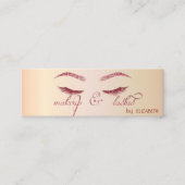 Elegant Modern Chic Shiny, Glitter Lashes, Makeup Mini Visitekaartje (Voorkant)