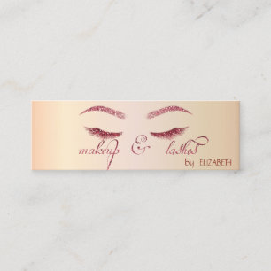 Elegant Modern Chic Shiny, Glitter Lashes, Makeup Mini Visitekaartje