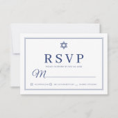 Elegant modern Chic Simple Classic Bar Mitzvah RSVP Kaartje (Voorkant)