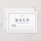 Elegant modern Chic Simple Classic Bar Mitzvah RSVP Kaartje (Voorkant)