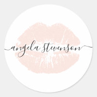 Elegant modern chick blush roze lippen wit